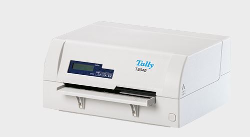 Flachbettdrucker T5040/T5040N, verarbeitet unterschiedliche Druckmedien wie Pässe und Sparbücher, Schecks und Quittungen